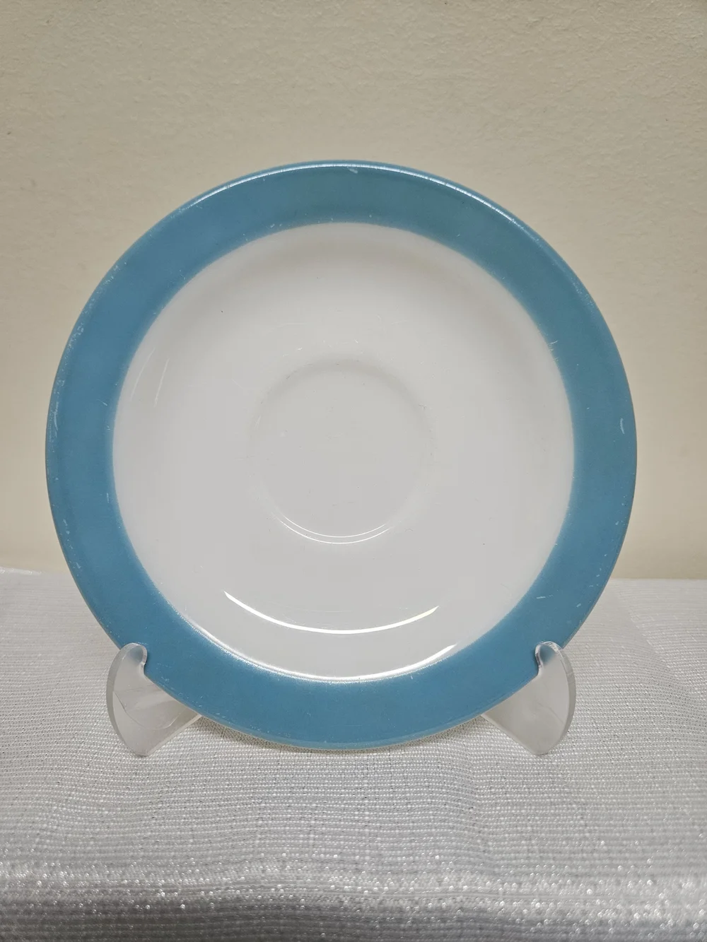 Pyrex Saucer Turquoise Rim